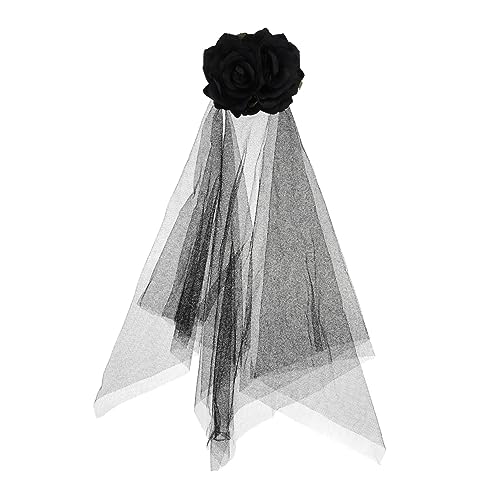 Veemoon 1 Stück Halloween Schleier Haarklammer mit Schwarzer Kostümzubehör für Halloween Karneval und Cosplay Partys Stilvoller Haarschmuck mit Blumenmotiv und Netzdesign Veemoon 1 Stück Halloween Schleier Haarklammer mit Schwarzer Kostümzubehör für Halloween Karneval und Cosplay Partys Stilvoller Haarschmuck mit Blumenmotiv und Netzdesign von Veemoon