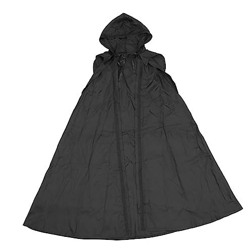 Veemoon 1 Stück Retro -umhang Halloween-Kapuzenmantel Das Kostüm Halloween-kostüme Für Männer Haube Schwarzer Umhang Mit Kapuze Spukkapuze Halloween-robenumhang Black Polyester (Polyester) von Veemoon