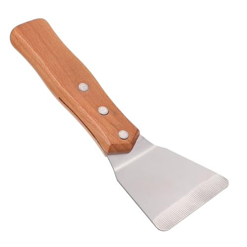 Veemoon 1stück Teppanyaki Scraper Aus Edelstahl Robuster Schaber Für Grill Und Küche Zum Entfernen Von Hartnäckigen Speiseresten Reinigung Von Grillpfannen von Veemoon