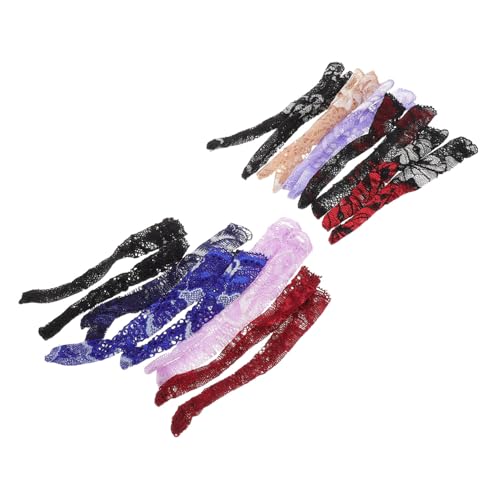 Veemoon 10 Paare 11 Puppenzubehör -socken Mädchen Puppensocken Zubehör Für Babypuppen Zubehör Für Amerikanische Puppen Puppenstrümpfe 11 -Zoll -puppenstrumpfhosen Puppenteile Spitze von Veemoon