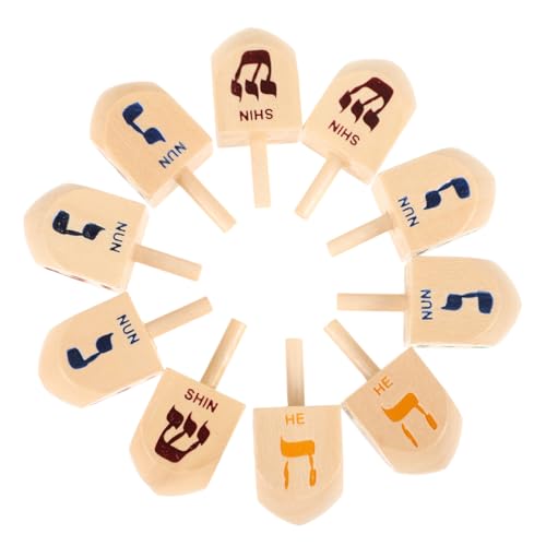 Veemoon 10 Stück Holz-Dreidel Set Zum Basteln Für Chanukka – Ideales Für Das Traditionelle Dreidel-Spiel Perfekt Für Partys Und Kreative Aktivitäten Veemoon 10 Stück Holz-Dreidel Set Zum Basteln Für Chanukka – Ideales Für Das Traditionelle Dreidel-Spiel Perfekt Für Partys Und Kreative Aktivitäten von Veemoon