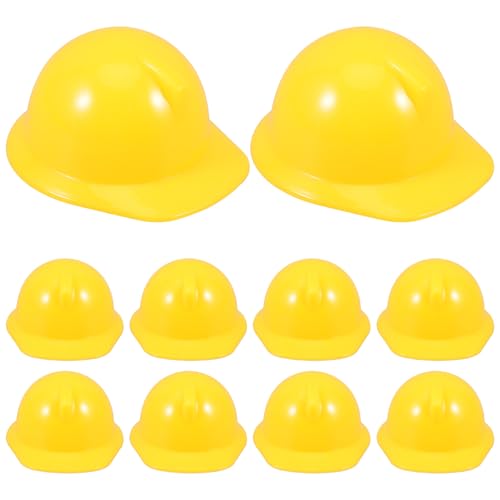 Veemoon 10 Stück Miniatur-bauhut, 4,9 X 4,7 X 2,1 cm, Puppenhelm, Plastikflaschenaufsatz für DIY-spielzubehör, Kuchenaufsätze – Gelb Veemoon 10 Stück Miniatur-bauhut, 4,9 X 4,7 X 2,1 cm, Puppenhelm, Plastikflaschenaufsatz für DIY-spielzubehör, Kuchenaufsätze – Gelb von Veemoon