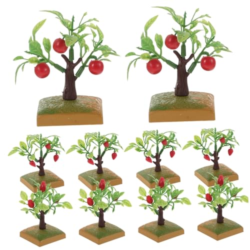Veemoon 10 Stück Teiliges Miniatur Modellbaum Modelle aus Stabilem Leichte Künstliche Bäume für Sandtisch Deko Mini Gartenlandschaft Langlebig und Realistisch für Modellbau und Dioramen von Veemoon