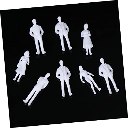 Veemoon 10 Stück Teiliges Weiße Miniaturfiguren aus Langlebigem Kunststoff Lebensnahe Menschenmodelle in Verschiedenen Gesten Unbemalt zum Bemalen für Modellbau Dioramen und Sandtisch von Veemoon