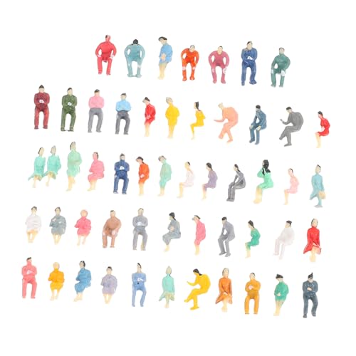 Veemoon 100 Stück Bunte Plastikpuppen Little-People Tiny People Sand Table Models Micro Landscape Models Miniature Human Figures winzige Menschenmodelle Menschen Figuren von Veemoon