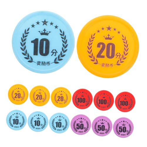 Veemoon 100 Stück Plastikkarten Zählchips für Mathematische Lernspielzeuge Belohnungschips für Verhalten Wiederverwendbare Spielzubehör für Bingo und Kreative Spiele von Veemoon