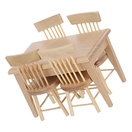 Veemoon 12 - Holztisch Mit Stühlen Für Puppenhaus-Dekoration Ideal Für Kreative Rollenspiele Und Fantasievolles Hochwertiges Für Veemoon 12 - Holztisch Mit Stühlen Für Puppenhaus-Dekoration Ideal Für Kreative Rollenspiele Und Fantasievolles Hochwertiges Für von Veemoon