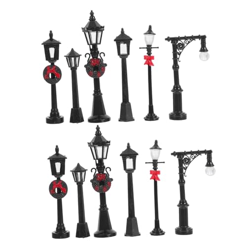 Veemoon 12 Stück Modell Straßenlaterne Mini Lampe Dorf Puppe Klein Post Zubehör Für Straßenlaternen DIY Straßenlaternen Plastik Veemoon 12 Stück Modell Straßenlaterne Mini Lampe Dorf Puppe Klein Post Zubehör Für Straßenlaternen DIY Straßenlaternen Plastik von Veemoon