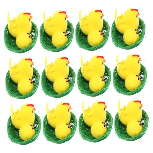 Veemoon 12 Stück Teiliges Set Realistische Flauschige Kleine Plüschfiguren mit Nest Weiche Mini Plüschküken Tierdekoration für Osterparty Familienfreundliche Frühlingsdeko Geschenkidee Veemoon 12 Stück Teiliges Set Realistische Flauschige Kleine Plüschfiguren mit Nest Weiche Mini Plüschküken Tierdekoration für Osterparty Familienfreundliche Frühlingsdeko Geschenkidee von Veemoon