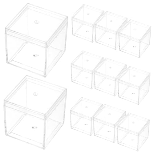 Veemoon Perlen-organizer-boxen 12 Stück Quadratisch Vitrine Miniatur-aufbewahrungsbox Mit Deckel Für Schmuck Veemoon Perlen-organizer-boxen 12 Stück Quadratisch Vitrine Miniatur-aufbewahrungsbox Mit Deckel Für Schmuck von Veemoon