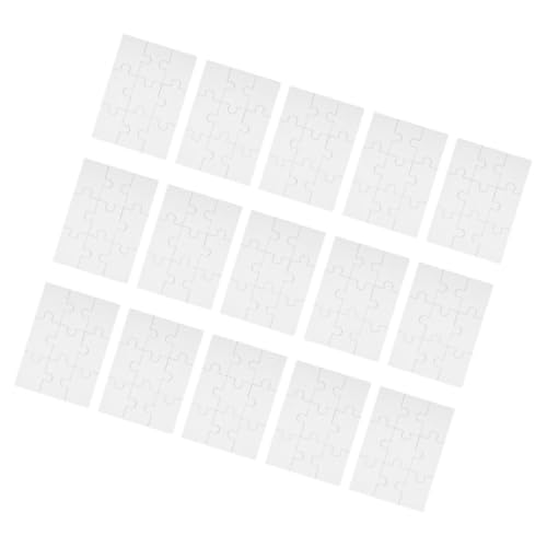 Veemoon 15 Blatt Leeres Puzzle Zum Bemalen - Weiße Puzzlestücke Für Kreative DIY-Projekte Individuell Gestaltbare Wärmeübertragungspuzzles Für Bastelarbeiten Und von Veemoon
