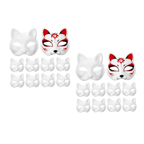 Veemoon 15 Stück Katzenmasken Zum Selbstgestalten – Weiße Zellstoffmasken Für Und Erwachsene - Ideal Für Halloween - Karneval Und Kreative Bastelprojekte Unbemalt Und Individuell Veemoon 15 Stück Katzenmasken Zum Selbstgestalten – Weiße Zellstoffmasken Für Und Erwachsene - Ideal Für Halloween - Karneval Und Kreative Bastelprojekte Unbemalt Und Individuell von Veemoon