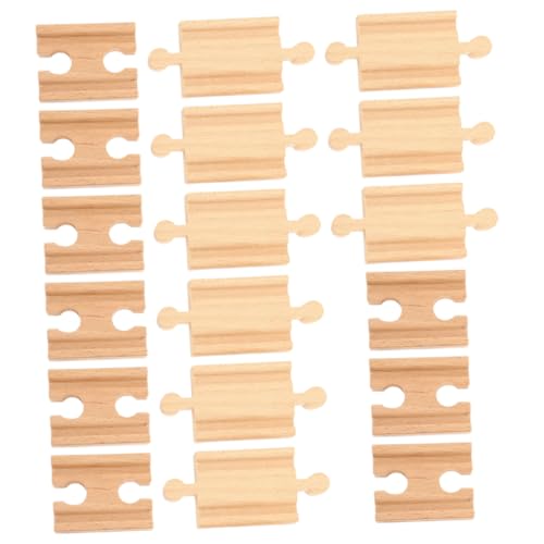 Veemoon 18Stücke Holz Eisenbahnschienen Teiliges Zubehör für Pädagogisches mit Robusten Glatten Schienen für Kreative Eisenbahn Layouts und Sicheres Veemoon 18Stücke Holz Eisenbahnschienen Teiliges Zubehör für Pädagogisches mit Robusten Glatten Schienen für Kreative Eisenbahn Layouts und Sicheres von Veemoon