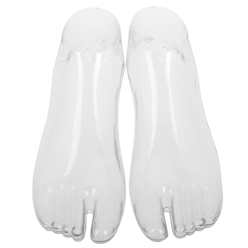 Veemoon 1Paar Realistischer Fuß Mannequin Sockenhalter Kunststoff Für Schuhpräsentation Fußkettchen Schmuck Für Einzelhandel Und Fotografie Requisiten Transparent von Veemoon