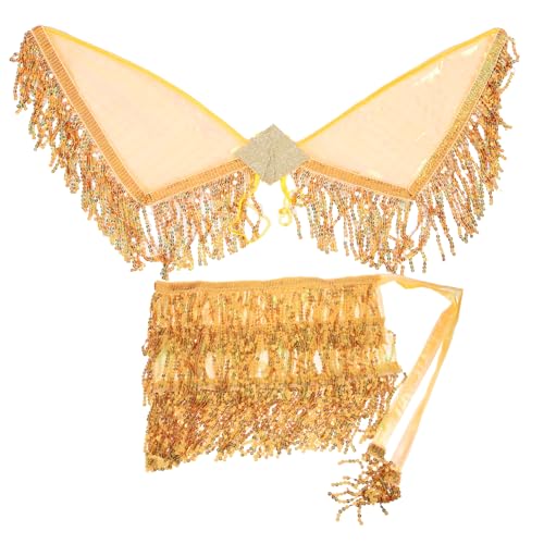 Veemoon 1Satz Damen Pailletten Quastenrock mit Flügeln Eleganter Performance Rock für Partys Tanzveranstaltungen Vielseitig Auffällig für Besondere Anlässe Goldfarbenes Veemoon 1Satz Damen Pailletten Quastenrock mit Flügeln Eleganter Performance Rock für Partys Tanzveranstaltungen Vielseitig Auffällig für Besondere Anlässe Goldfarbenes von Veemoon
