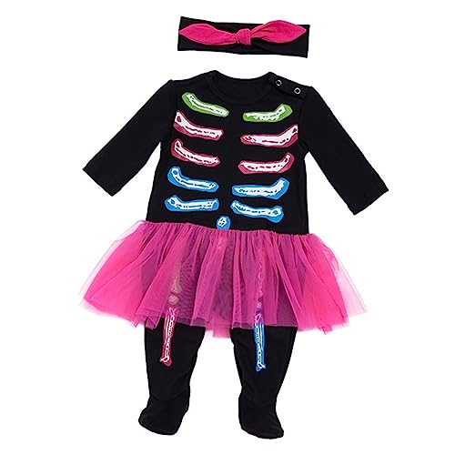 Veemoon 1Satz Halloween Langarm Strampler mit Cartoon Schädel Muster Einteiliger Overall Bequemes Design für Neugeborene Monate für Halloween Partys Veemoon 1Satz Halloween Langarm Strampler mit Cartoon Schädel Muster Einteiliger Overall Bequemes Design für Neugeborene Monate für Halloween Partys von Veemoon