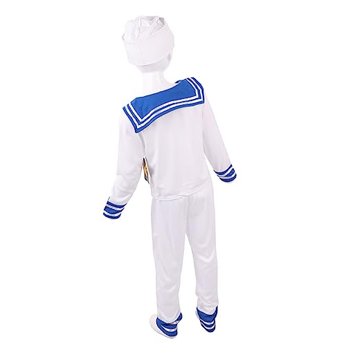 Veemoon 1Satz Jungen Sailor Uniform Kostüm Cosplay für Weißes Bühnenkostüm für Partys Halloween Karneval Fotoshootings Veemoon 1Satz Jungen Sailor Uniform Kostüm Cosplay für Weißes Bühnenkostüm für Partys Halloween Karneval Fotoshootings von Veemoon