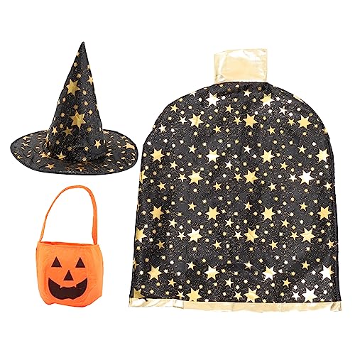 Veemoon 1Satz Teiliges Halloween Kostümset Kreatives Zaubererhut Cape Für Jungen Halloween Feiern Kostümpartys von Veemoon