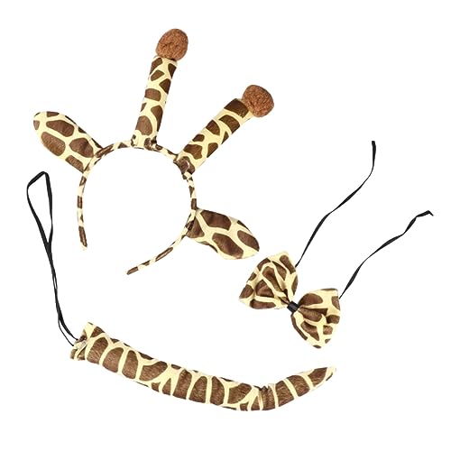 Veemoon 1Satz Tierkostüm Set Giraffe Teiliges Cosplay Requisiten Set mit Haarreif und Fliege für Karneval Halloween und Mottopartys für Kreative Fotos und Auffällige Veemoon 1Satz Tierkostüm Set Giraffe Teiliges Cosplay Requisiten Set mit Haarreif und Fliege für Karneval Halloween und Mottopartys für Kreative Fotos und Auffällige von Veemoon