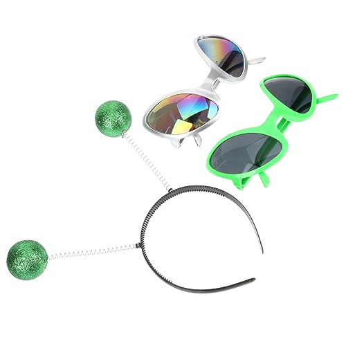 Veemoon 1satz Alien Antenna Haarreif Mit Brille Lustige Cosplay-accessoires Für Halloween-partys Teiliges Grüner Haarreif Brille Mit Gläsern Spaßige Verkleidung Für Erwachsene Veemoon 1satz Alien Antenna Haarreif Mit Brille Lustige Cosplay-accessoires Für Halloween-partys Teiliges Grüner Haarreif Brille Mit Gläsern Spaßige Verkleidung Für Erwachsene von Veemoon