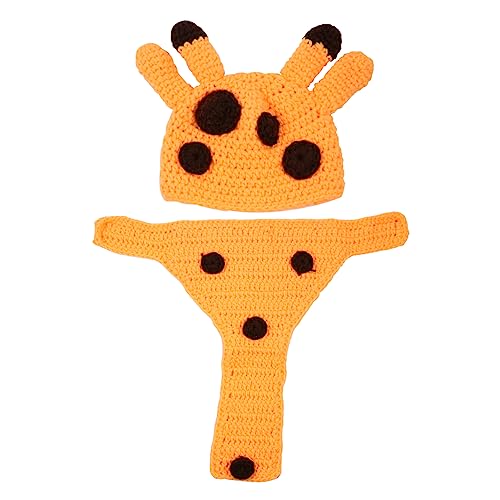 Veemoon 1satz Giraffe Kostüm Mit Strickmütze Und Shorts Monate Dehnbar Weich Und Hautfreundlich Fotorequisiten Für Neugeborene Veemoon 1satz Giraffe Kostüm Mit Strickmütze Und Shorts Monate Dehnbar Weich Und Hautfreundlich Fotorequisiten Für Neugeborene von Veemoon