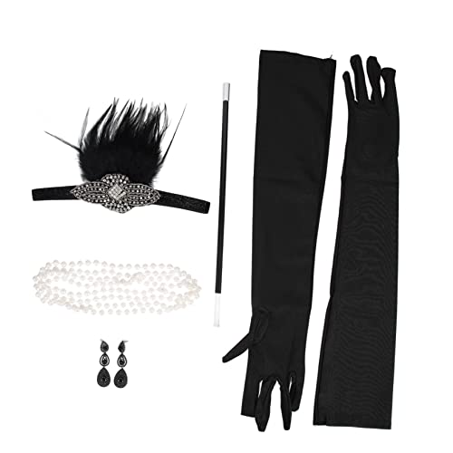 Veemoon 1satz Halloween-haarband Ohrringen Handschuhen Und Kostüm-accessoires Für Halloween-feiern Teiliges Flapper-outfit Mit Schmuck Für Partys Und Cosplay Veemoon 1satz Halloween-haarband Ohrringen Handschuhen Und Kostüm-accessoires Für Halloween-feiern Teiliges Flapper-outfit Mit Schmuck Für Partys Und Cosplay von Veemoon