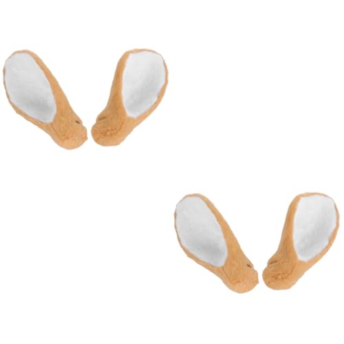 Veemoon 2 Paare Braune DIY Hirschohren Haarreif Langlebiges Kostüm Accessoire für Karneval Festival Halloween und Cosplay Kreativer Haarschmuck für Damen und Herren von Veemoon