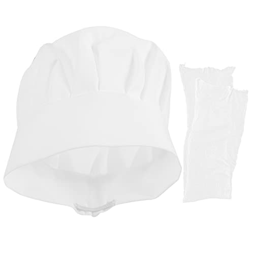 Veemoon 2 Sätze kostüme für baby Kinderkommode schaffner mütze Kleidung Kochmütze Hut Requisiten Kleine Kochuniform Segeltuch Weiß von Veemoon