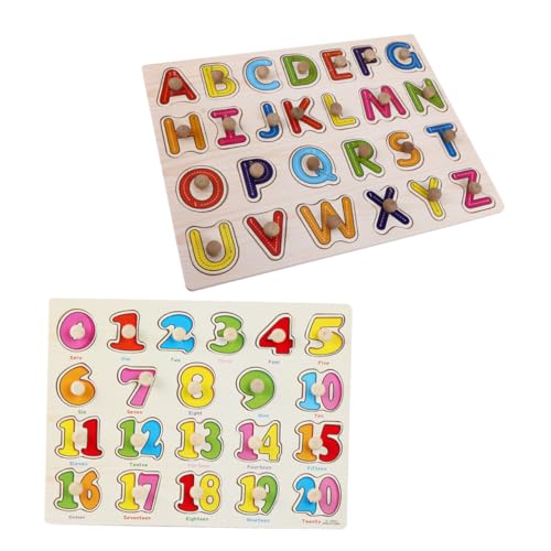Veemoon 2 Satz Montessori Holzpuzzle für Kleinkinder und Zahlenpuzzle mit Bunten Fördert Feinmotorik und Hand Augen Koordination Langlebig und Lehrreich für Frühkindliches Lernen Veemoon 2 Satz Montessori Holzpuzzle für Kleinkinder und Zahlenpuzzle mit Bunten Fördert Feinmotorik und Hand Augen Koordination Langlebig und Lehrreich für Frühkindliches Lernen von Veemoon