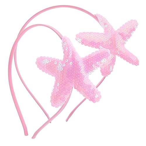 Veemoon 2 Stücke Kinder Seestern Stirnband Glitzer Haarband für Kleine Mädchen Elastisches Haaraccessoire für Partys und Festivals von Veemoon