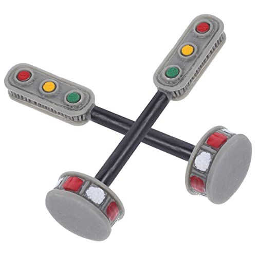 Veemoon 2 Stück Miniatur-straßenlaterne Eisenbahnlampe Für Jungen Und Mädchen Bremslicht-Spielzeug Pädagogisches Verkehrssignal-Spielzeug Für Jungen Und Mädchen Spielset von Veemoon