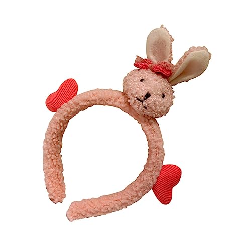 Veemoon 2 Stück Cartoon Tierkopfband Make Up Haarband für Workout Party Passend für Kopfgrößen Pinke Hasenohren Perfektes Accessoire für Kostüme Dekoration von Veemoon