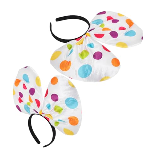 Veemoon 2 Stück Clown Haarreif Teilig Bunte Punkte Bowknot Stirnband Karneval Kostümaccessoire für Halloween Party Cosplay Damen Veemoon 2 Stück Clown Haarreif Teilig Bunte Punkte Bowknot Stirnband Karneval Kostümaccessoire für Halloween Party Cosplay Damen von Veemoon