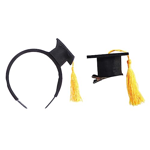Veemoon 2 Stück Graduation Haar Set Teilig Mini Doktorhut Haarschmuck mit Quasten Robustes Stirnband und Haarclip Handgefertigt Reißfestes Material Stilvolle Abschlussfeier Accessoires Veemoon 2 Stück Graduation Haar Set Teilig Mini Doktorhut Haarschmuck mit Quasten Robustes Stirnband und Haarclip Handgefertigt Reißfestes Material Stilvolle Abschlussfeier Accessoires von Veemoon