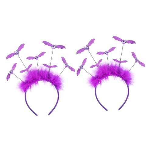 Veemoon 2 Stück Halloween Haarschmuck Teiliges Fledermaus Stirnband Bequemer Kopfschmuck für Erwachsene Langlebiges Accessoire für Kostüm und Party Festlicher Haarschmuck für Mädchen von Veemoon