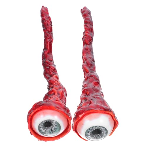 Veemoon 2 Stück Herausgerissene Augäpfel Künstliche Augäpfel Realistische Horror-Requisite Für Halloween-Karnevals-Maskenball-Party-Dekorationen von Veemoon