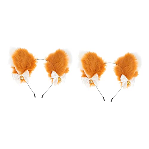 Veemoon 2 Stück Katzenohren Haarband für Halloween Cosplay Kostüm Zubehör Flauschiges Headband mit Glocken für Partys und Festivals für Mädchen und Veemoon 2 Stück Katzenohren Haarband für Halloween Cosplay Kostüm Zubehör Flauschiges Headband mit Glocken für Partys und Festivals für Mädchen und von Veemoon