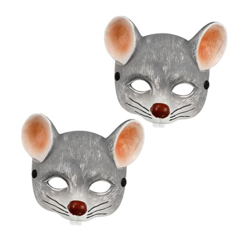 Veemoon 2stücke Pu Schaumstoff Mausmaske Für Halloween Und Karneval Realistische Tiermaske Für Erwachsene Und Langlebig Und Wiederverwendbar Für Kostümpartys von Veemoon