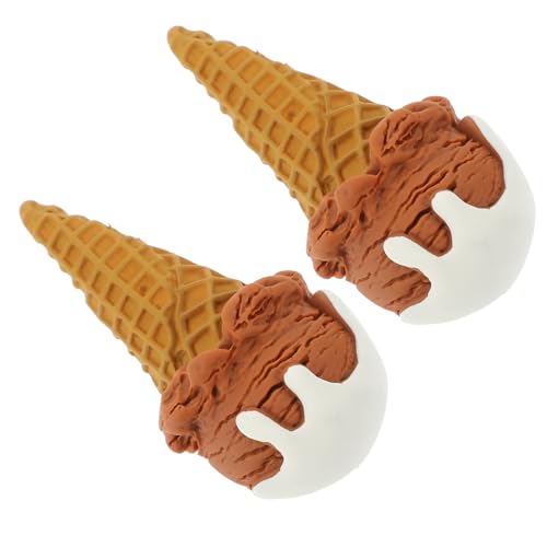 Veemoon Realistische Künstliche Eiscreme-Modelle 2 Stück Eistüten Sahnetüten-Display Perfekt Für & Dessert-Shop Veemoon Realistische Künstliche Eiscreme-Modelle 2 Stück Eistüten Sahnetüten-Display Perfekt Für & Dessert-Shop von Veemoon