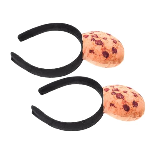 Veemoon 2 Stück Realistisches Keks Haarband Lustiges Plüsch Cookie Stirnband für Karneval Partys und Kostüme Niedliches und Stilvolles Zubehör für Haartyp von Veemoon