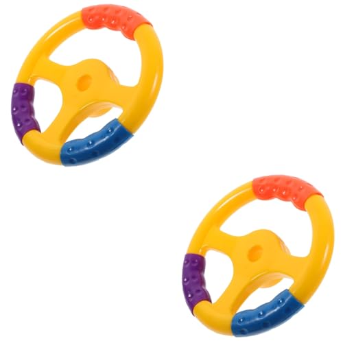 Veemoon 2 Stück Spielzeugauto-Lenkrad Kleines Kunststoff-Lenkrad Spielzeugzubehör Für Kinder Zum Schaukeln Von Autoscootern Kleinkindspielzeug (6 5 Zoll) von Veemoon