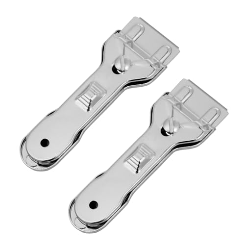 Veemoon 2 Stück Teiliges Edelstahl Schaber mit Ergonomischem Griff Keramischer Hob Scraper für Fliesenfugen Fensterreinigung und Aufkleberentfernung Stabiler Wand und Bodenschaber für von Veemoon