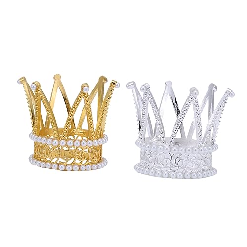 Veemoon 2 Stück Teiliges Tiara Cake Decor aus Langlebigem Sicherem Legierungsmaterial Kleine Perlen Gold und Silber als Cake Topper für Geburtstag Hochzeit und Babyparty Veemoon 2 Stück Teiliges Tiara Cake Decor aus Langlebigem Sicherem Legierungsmaterial Kleine Perlen Gold und Silber als Cake Topper für Geburtstag Hochzeit und Babyparty von Veemoon