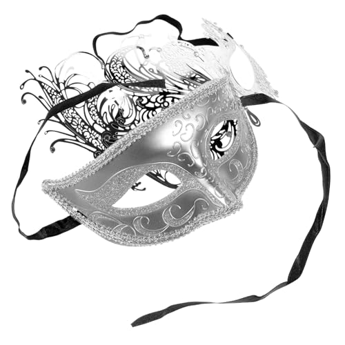 Veemoon 2 Stück Venezianische Halloween-Masken Für Paare – Karneval-Masken in Silber Für Maskerade Kostümpartys Und Theateraufführungen – Ball Und Abschlussball Veemoon 2 Stück Venezianische Halloween-Masken Für Paare – Karneval-Masken in Silber Für Maskerade Kostümpartys Und Theateraufführungen – Ball Und Abschlussball von Veemoon