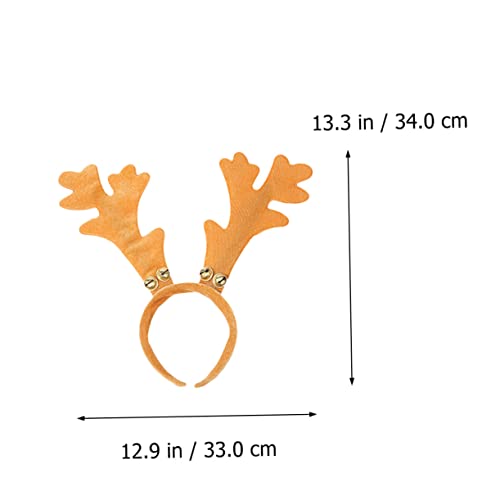 Veemoon 2 Stück Weihnachtliches Rentier Geweih Haarband aus Samt Weicher Haarschmuck mit Glocken Party Haarreif für Mädchen und Damen Festliches Accessoire für Weihnachtsfeiern und von Veemoon