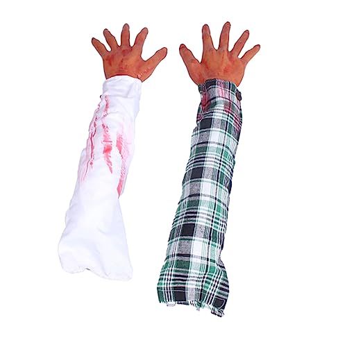 Veemoon 2 Stücke Gruselige Halloween Gefälschte Hände - Abgetrennte Und Gebrochene Menschliche Körperteile Für Spukhaus-Dekoration Streich Und Party Requisiten Realistische Deko Veemoon 2 Stücke Gruselige Halloween Gefälschte Hände - Abgetrennte Und Gebrochene Menschliche Körperteile Für Spukhaus-Dekoration Streich Und Party Requisiten Realistische Deko von Veemoon