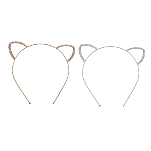 Veemoon 2 Stücke Katzenohr Haarband mit Strass Dekorative Katzenohren Haaraccessoires für Mädchen Verstellbar für Kostümpartys und Cosplay Veemoon 2 Stücke Katzenohr Haarband mit Strass Dekorative Katzenohren Haaraccessoires für Mädchen Verstellbar für Kostümpartys und Cosplay von Veemoon