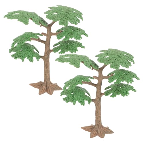 Veemoon 2 Teiliges Landschaftsbaum Skurrile Künstliche Modellbäume Mit Sockel Mini Szenenbaum Für Modellgröße Simulierte Grünfiguren Zypressenbäume Innenbaum Kleine von Veemoon