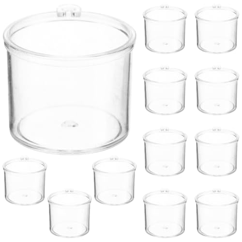 Veemoon 20 Stück DIY Mini-Eisbecher-Set Erstellen Sie Ihre Eigenen Miniatur-Mousse-Becher Kleine Dessertgläser Aus Kunststoff Für Puppenhaus- Lustiges Bastelprojekt von Veemoon