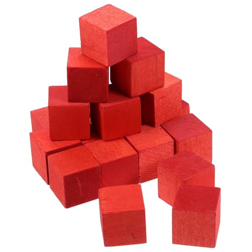 Veemoon 20 Stück Holzblock -spielzeugzubehör Mit Mini Klein Für Form Künste Farbig Und Würfel Handwerk Klassenzimmerzubehör Bastelbedarf Zum Selbermachen Bausteine Holzblöcke Rot Veemoon 20 Stück Holzblock -spielzeugzubehör Mit Mini Klein Für Form Künste Farbig Und Würfel Handwerk Klassenzimmerzubehör Bastelbedarf Zum Selbermachen Bausteine Holzblöcke Rot von Veemoon